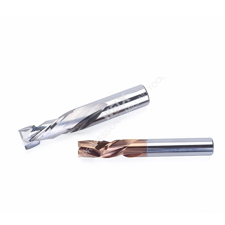 HRC55 Milling Tool Solid Carbide High Feed Compression Corner Radius End Mill 2 Flute