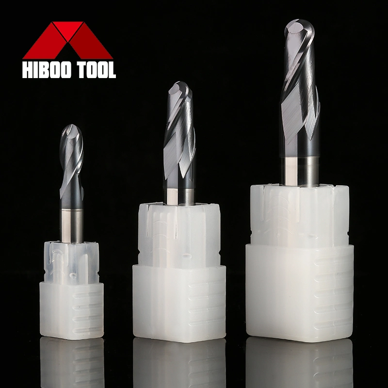 Flutes Solid Carbide Ball Nose End Mills with Black Nano Coating