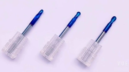 Fresas de extremidade de nariz nanobola revestidas de azul 2/4 flautas de qualidade fina da China
